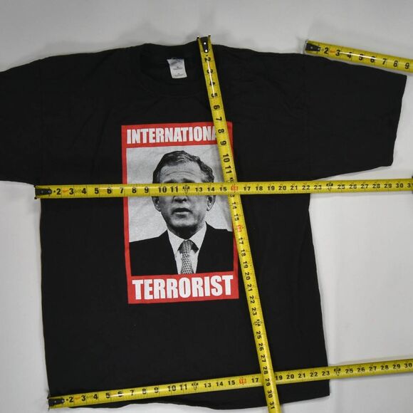 Vintage Y2K Anti George Bush International Terrorist T-Shirt - XL - Picture 4 of 4